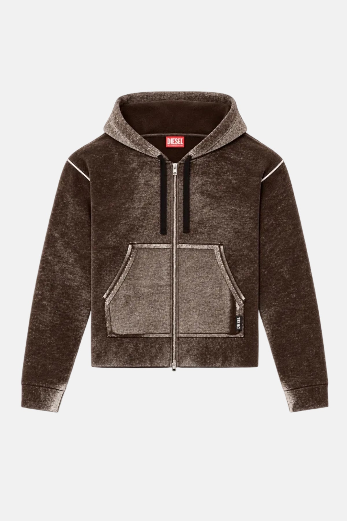 Diesel M-Hermine, Braun, Kapuzenstrickjacke
