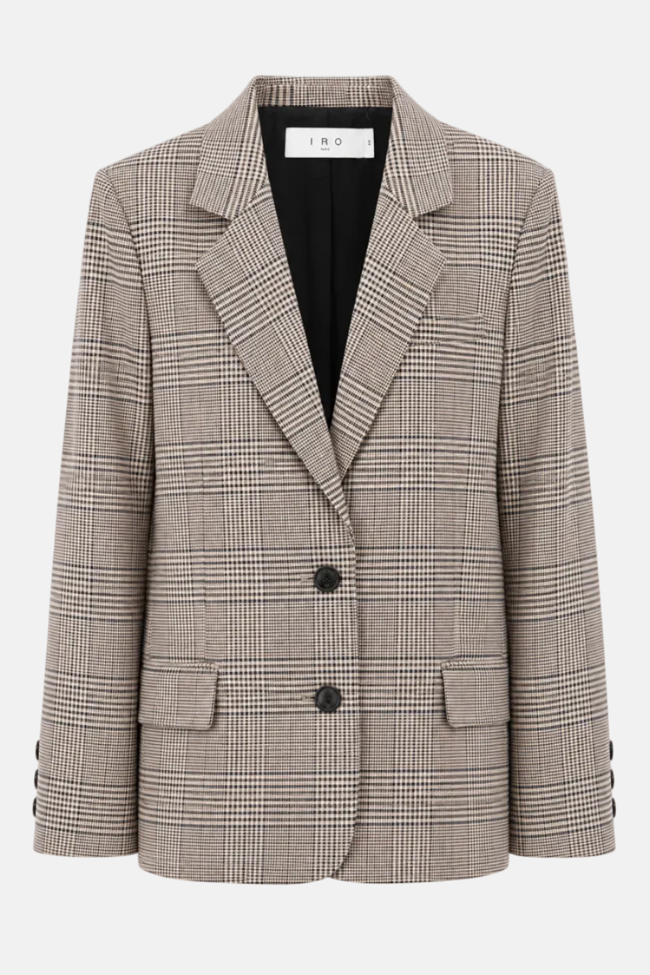 IRO Kelio Mixed Brown Check Blazer in Braun