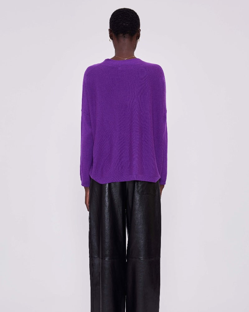 Bailey, Mineral Violet, V-Neck Pullover