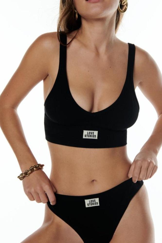 Love Stories Posey, Black, Sport-Bralette