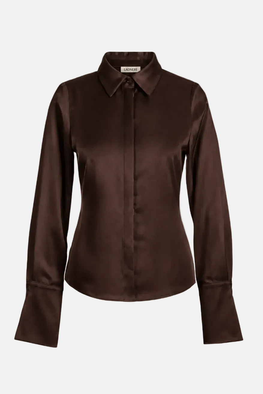 Ladneri Hedi, Dark Brown, Bluse