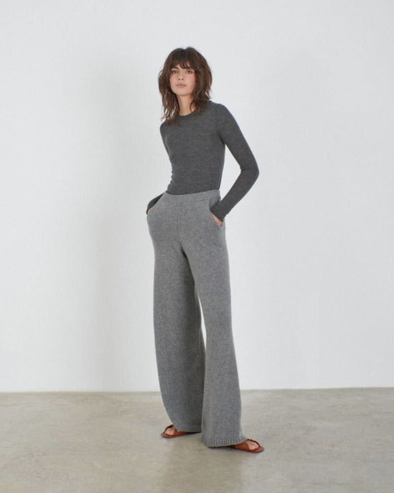 Leap Concept Rita, Grey, Fine Cashmere Crew Neck