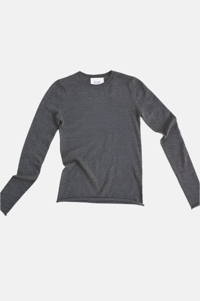 Leap Concept Rita, Grey, Fine Cashmere Crew Neck