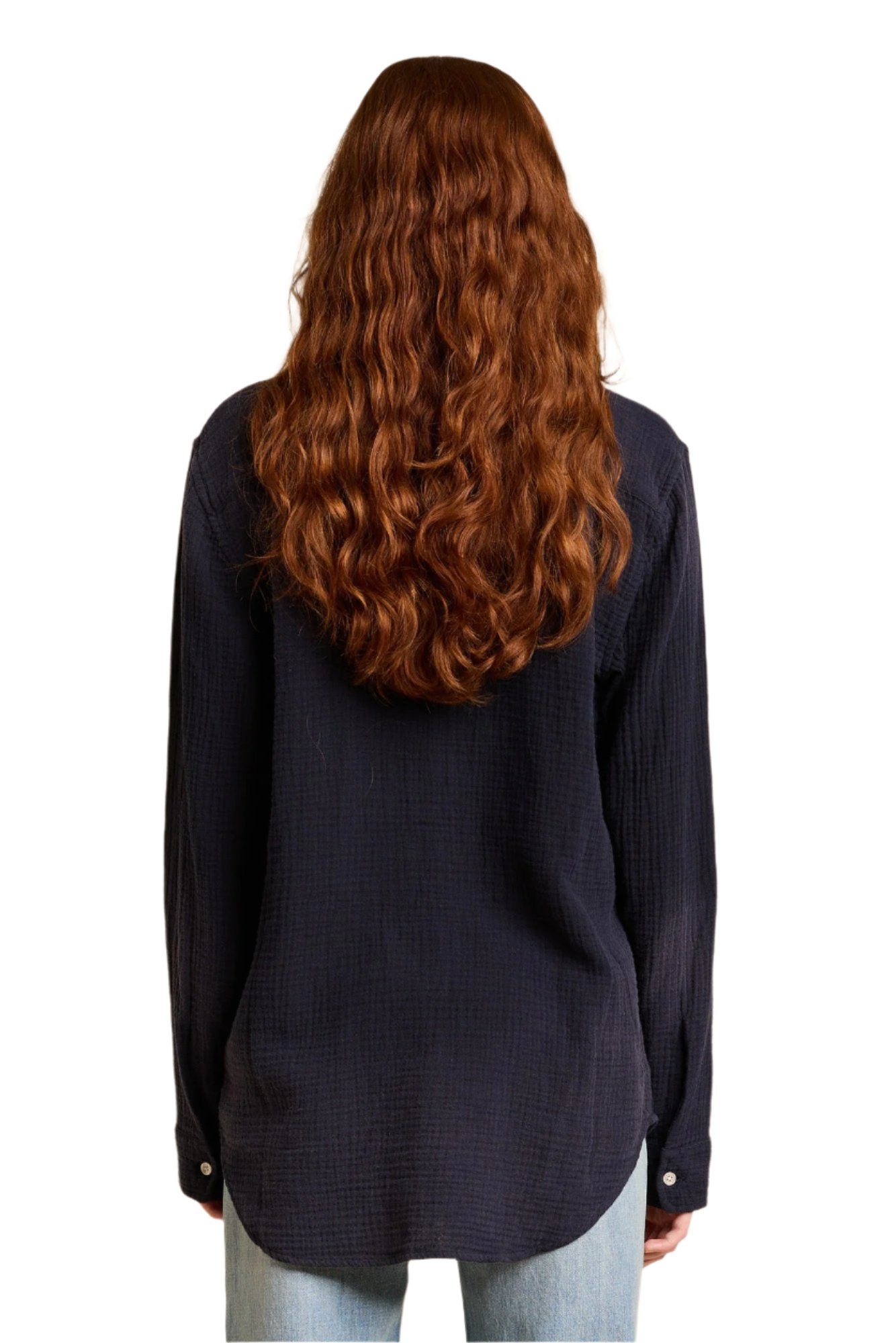 Denimist Boyfriend, Navy Gauze, Shirt