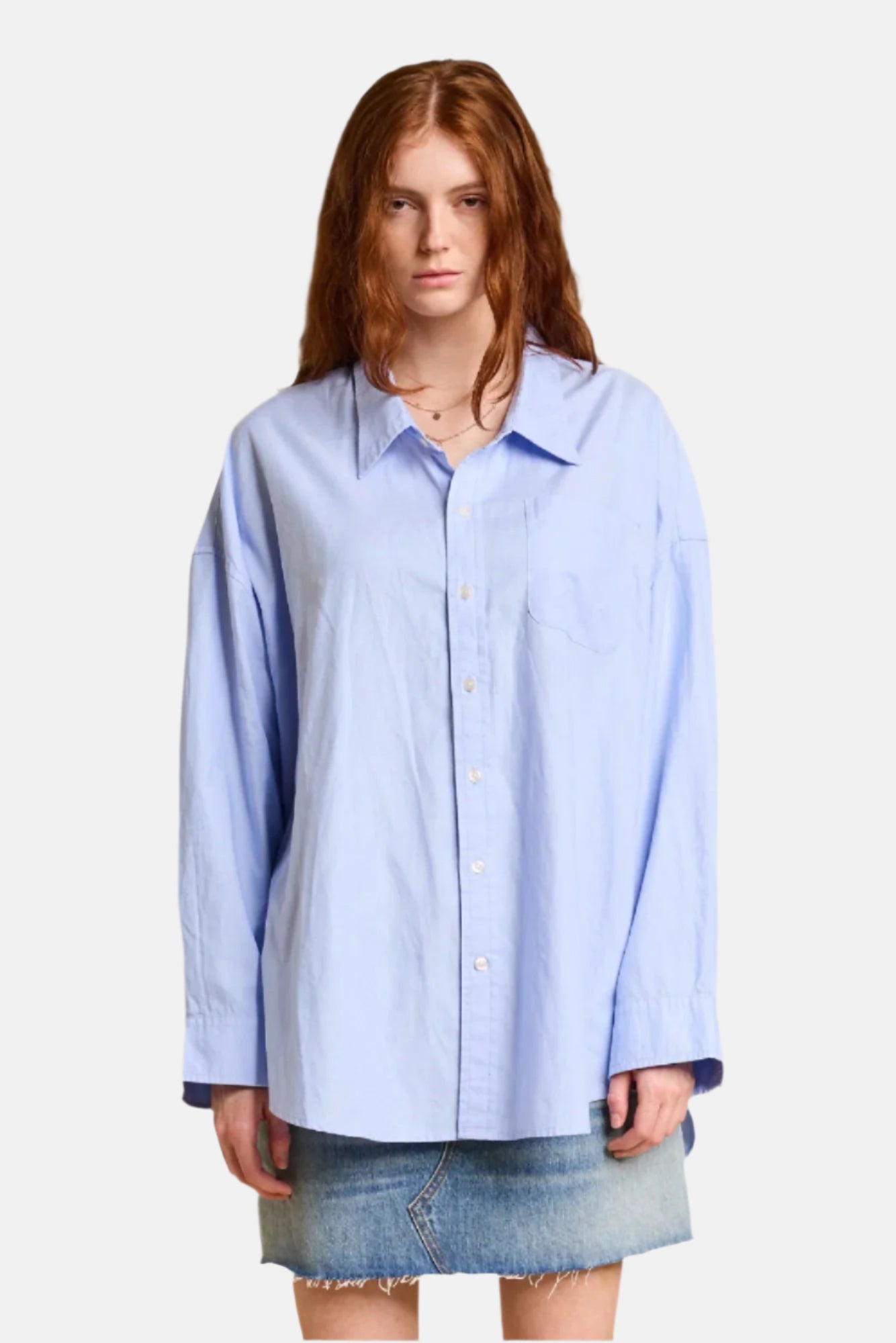 Denimist Button Front, Light Blue, Hemd