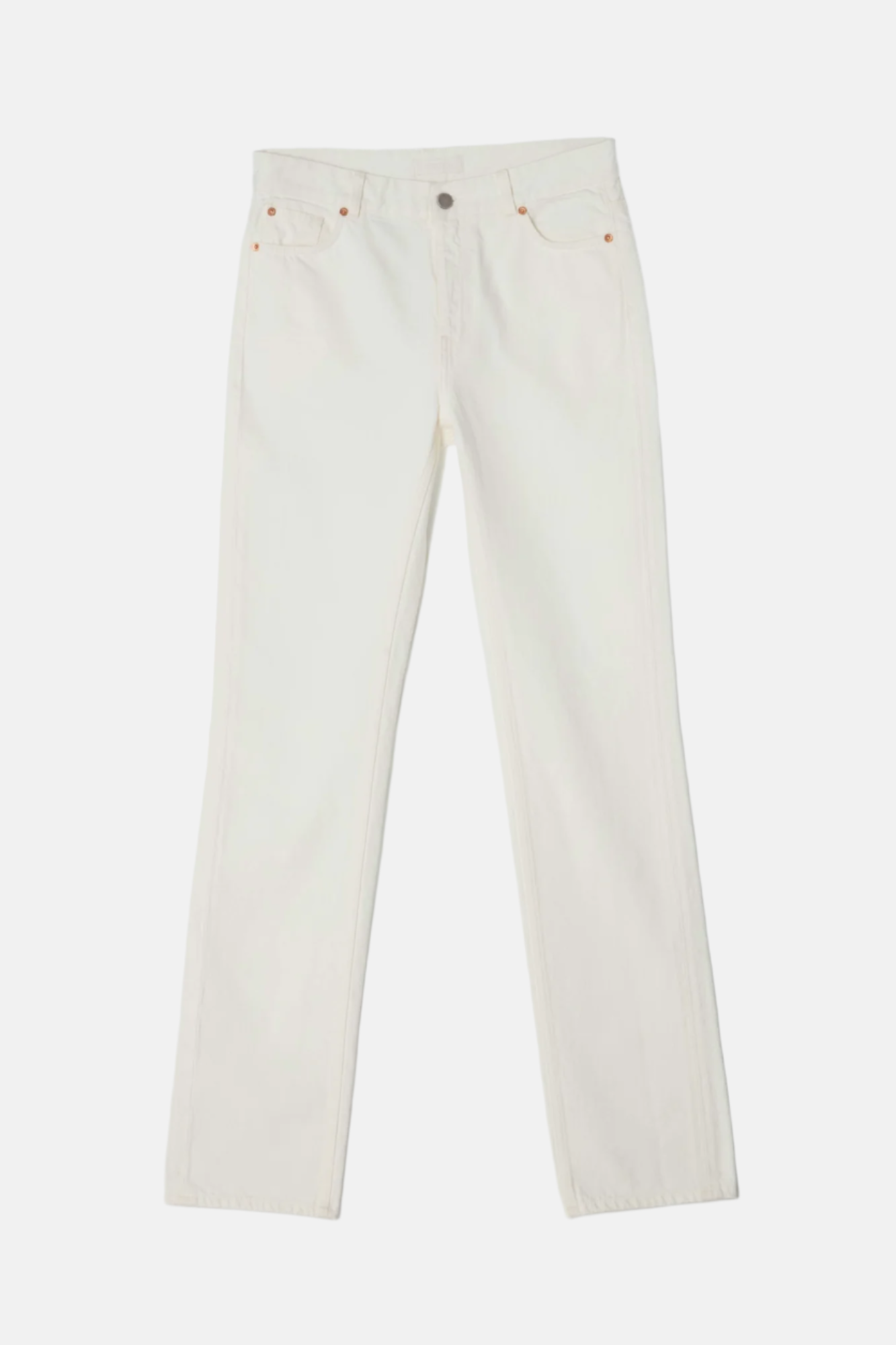 Teurn Studios Slim Fit Long, White, Jeans
