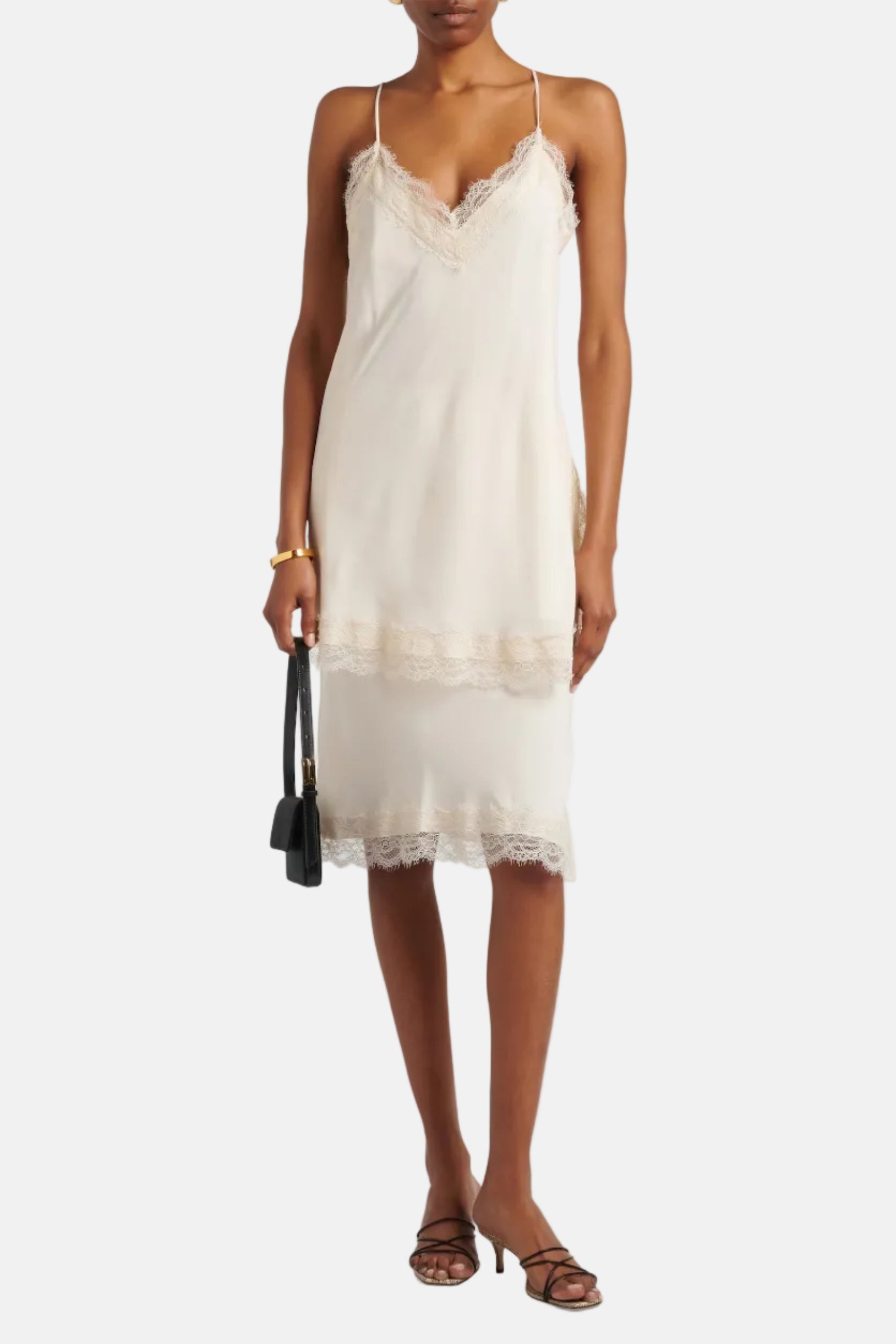 Róhe Lace Skirt, Off White, Rock