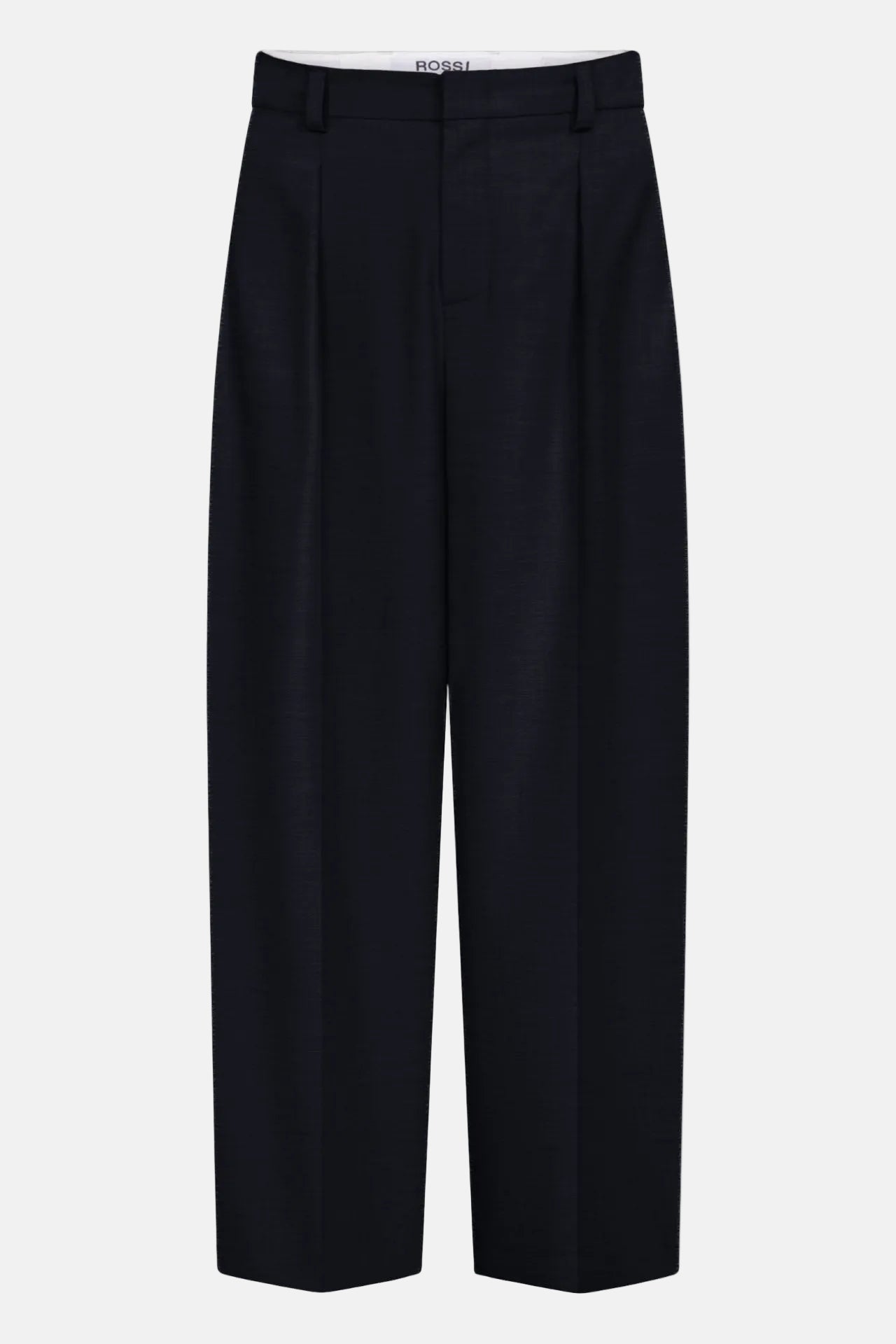 ROSSI Noa Crop Flannel Marine Hose in Blau