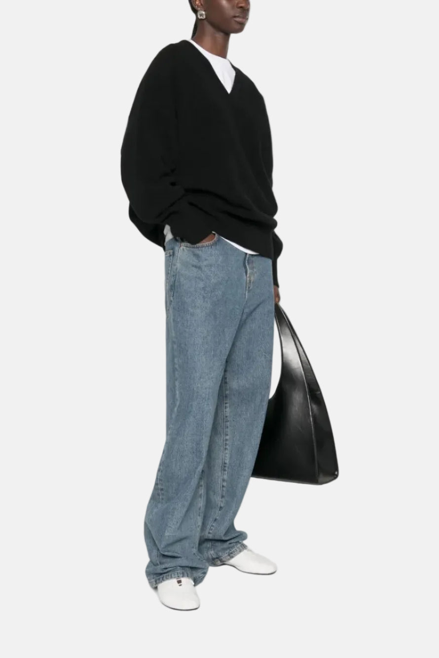 Róhe Classic V-Neck, Black, Pullover