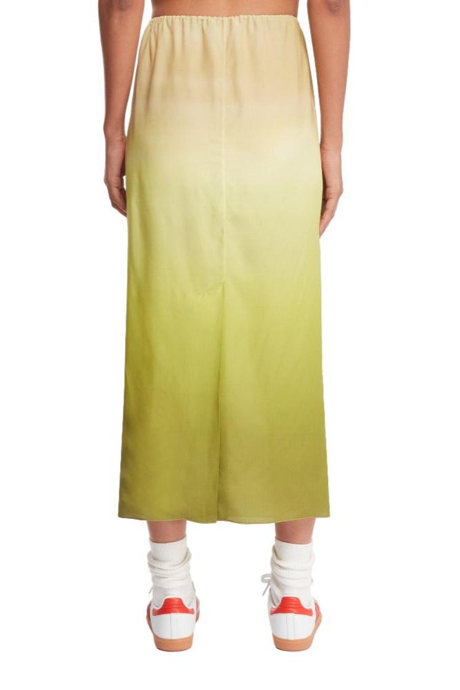 Gauchere Midi Skirt, Sand/Green, Rock
