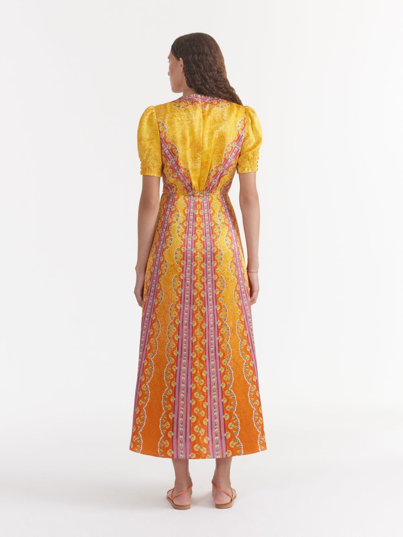 Lea Long Carnival Stripe Dress