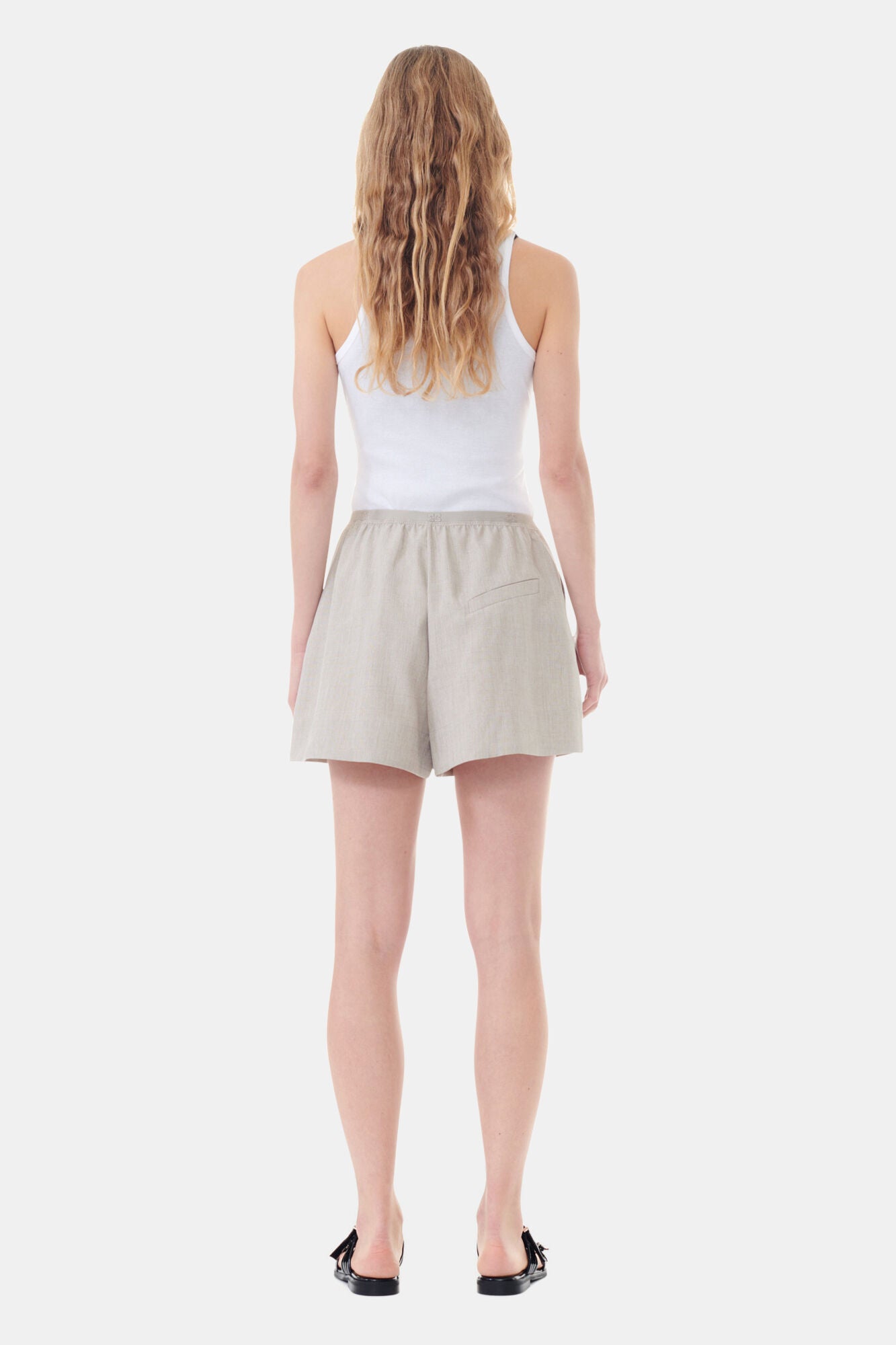 GANNI Soft Cotton, White, Tank Top