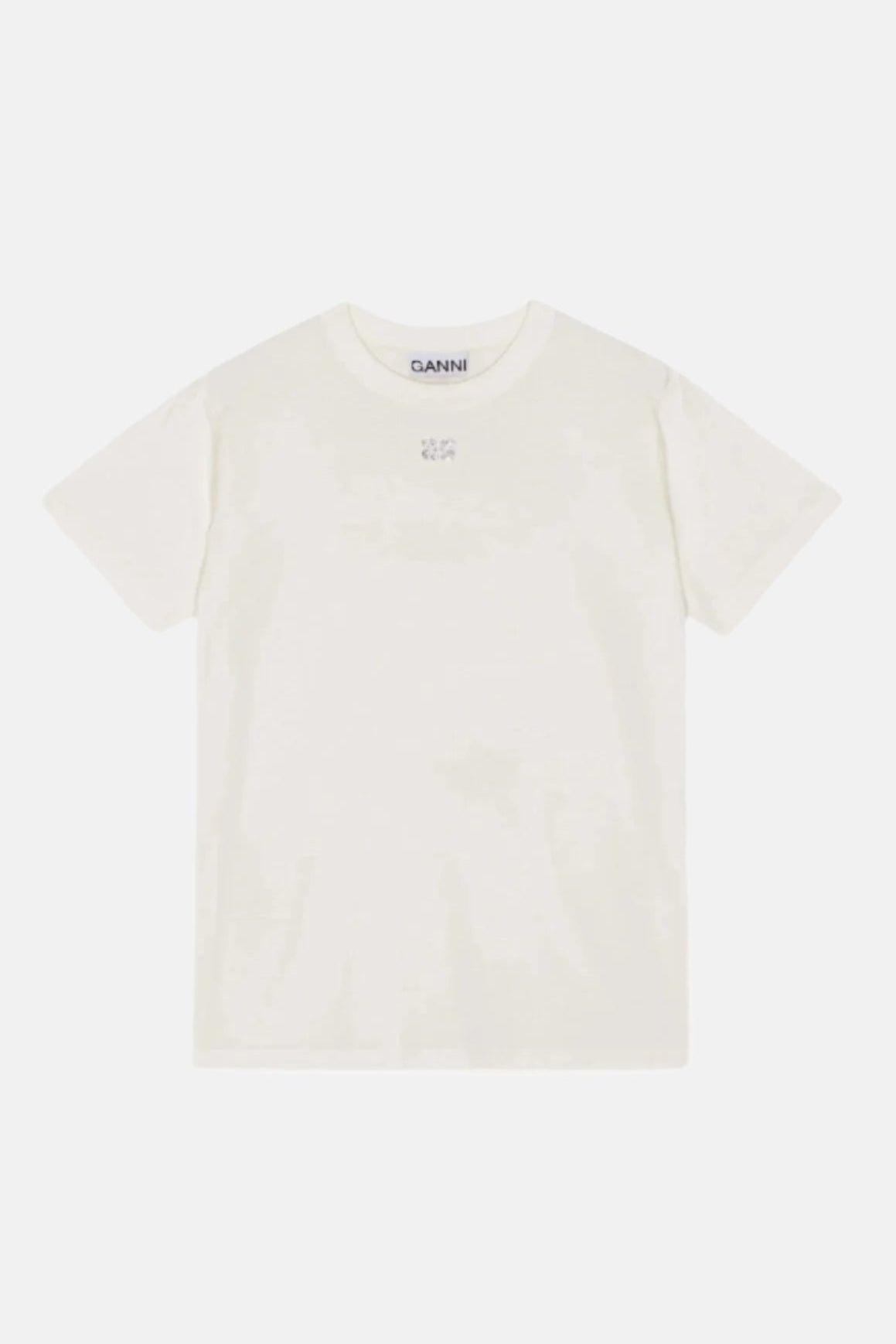GANNI Basic Rhinestone, Egret, T-Shirt