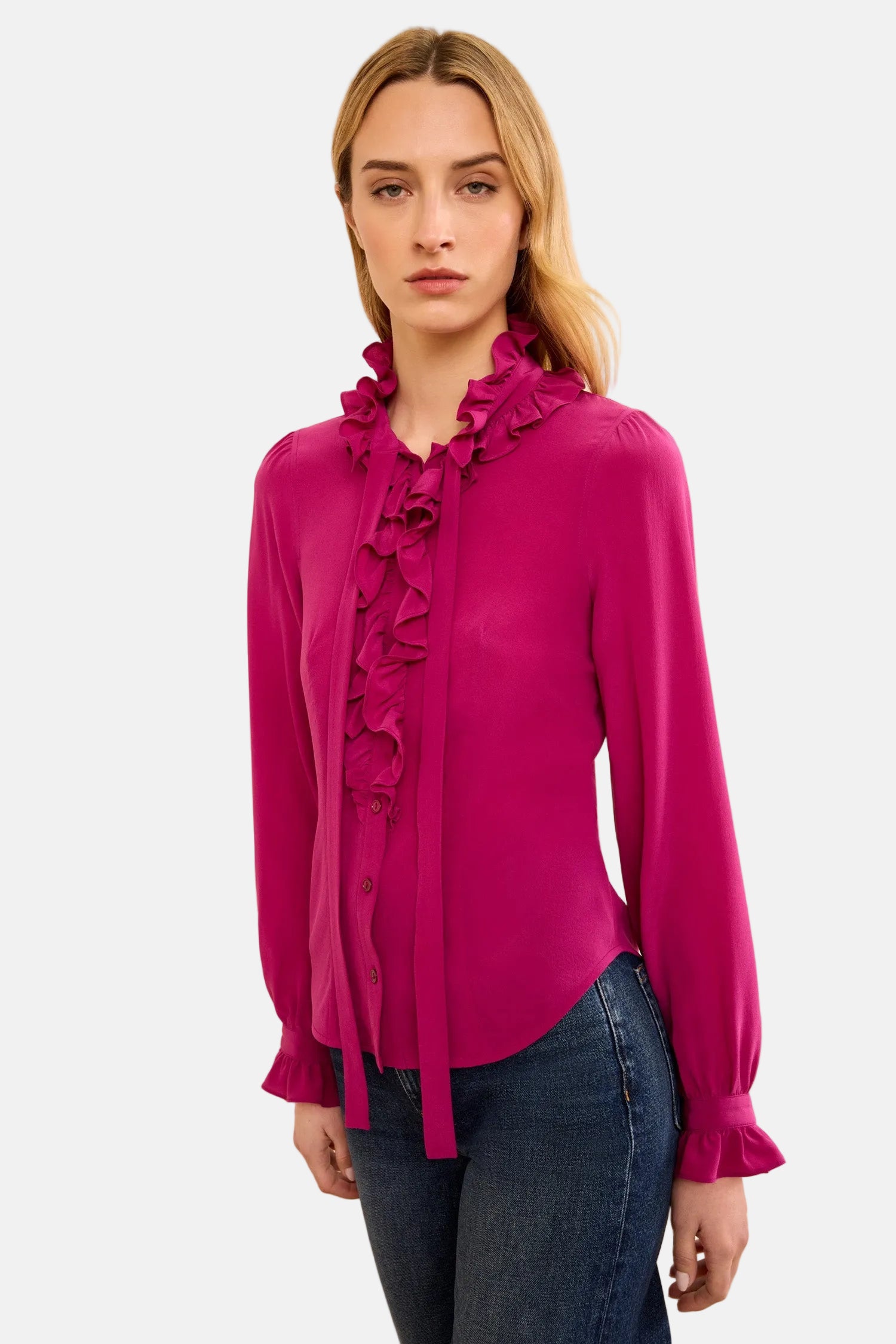 Ulla Johnson Catroux, Orchid, Silk Blouse
