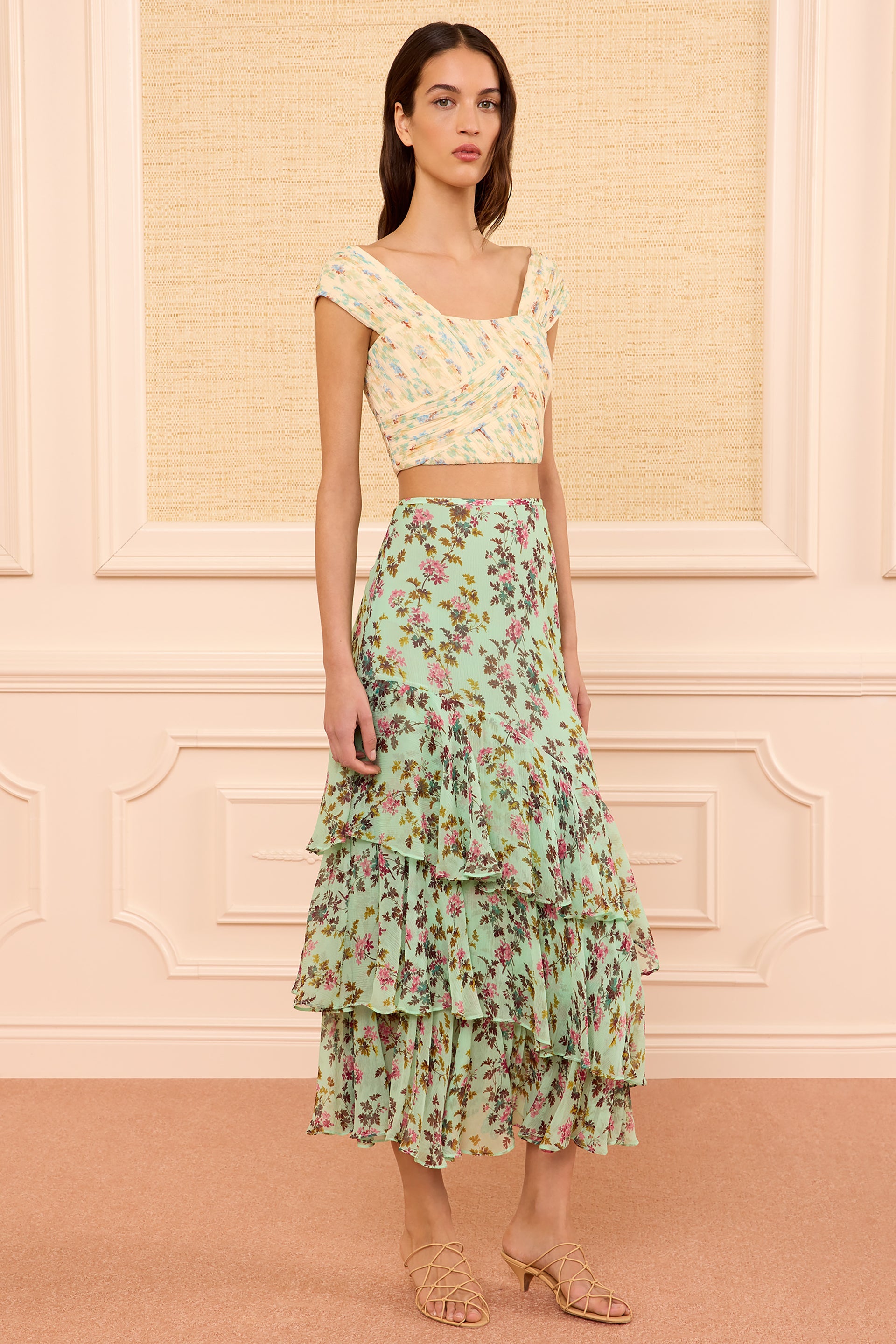 Ulla Johnson Meadow, Opaline, Midi Seidenrock