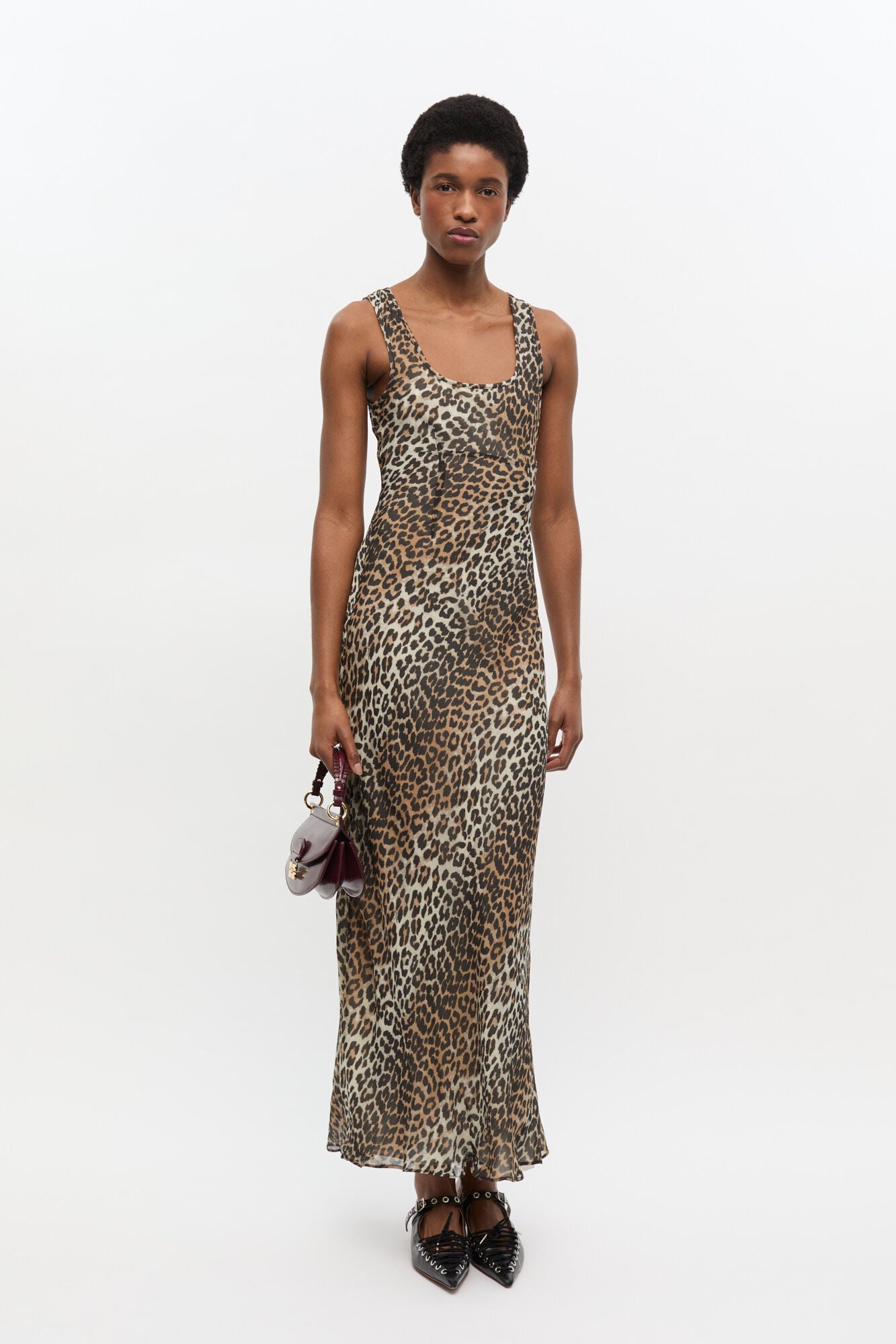 GANNI Printed Maxi, Leopard, Dress