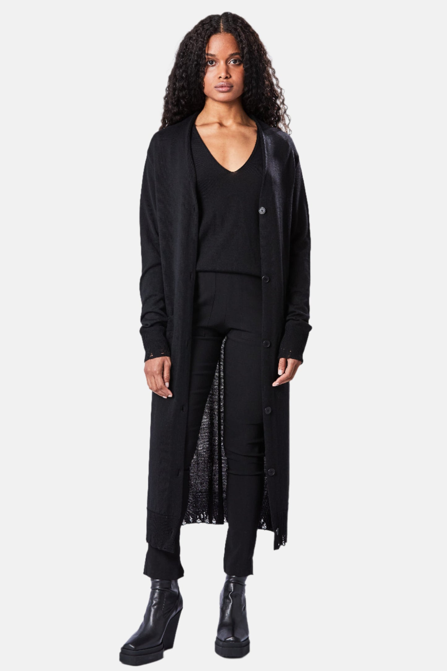W KJ 169, Black, Strickmantel