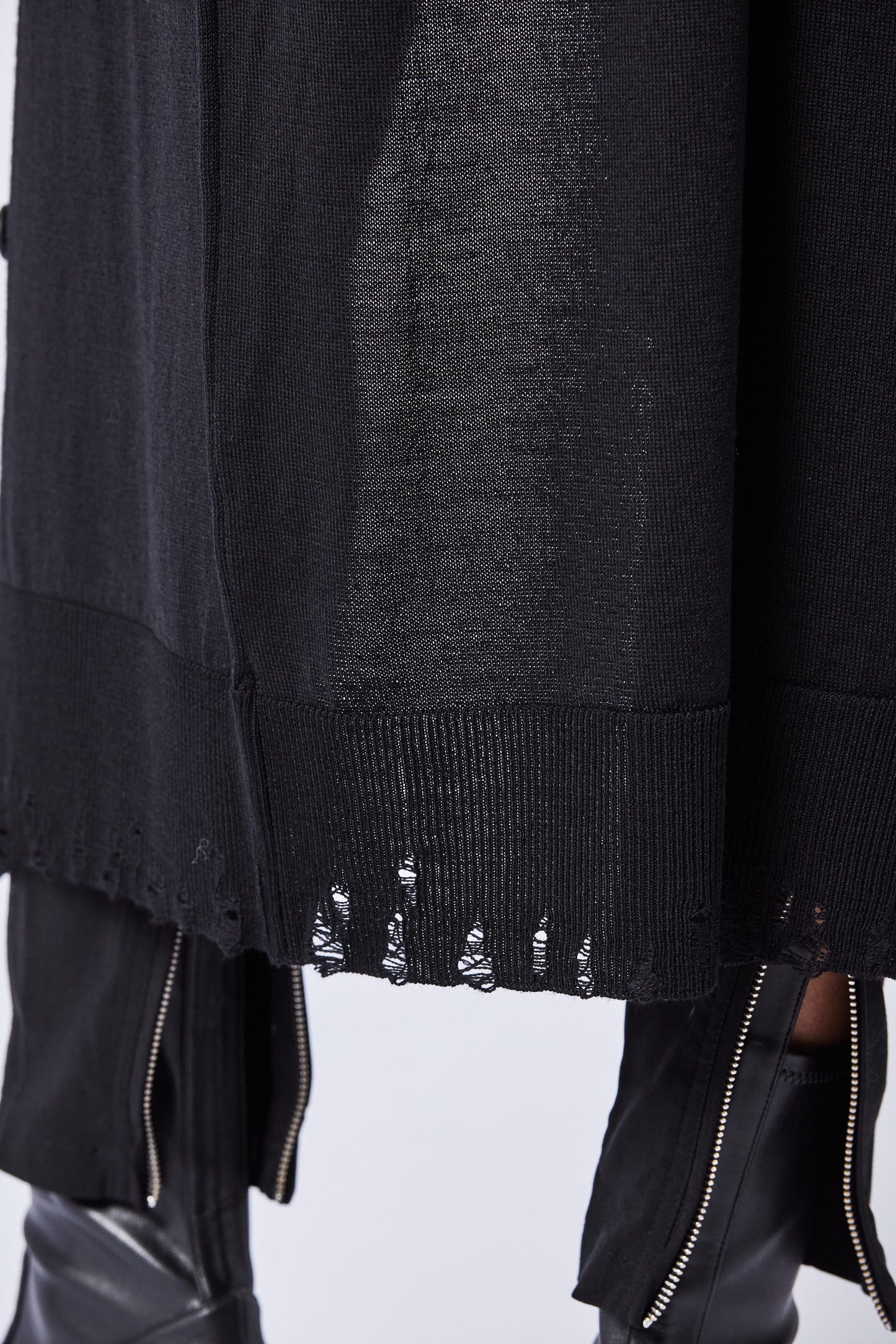 W KJ 169, Black, Strickmantel