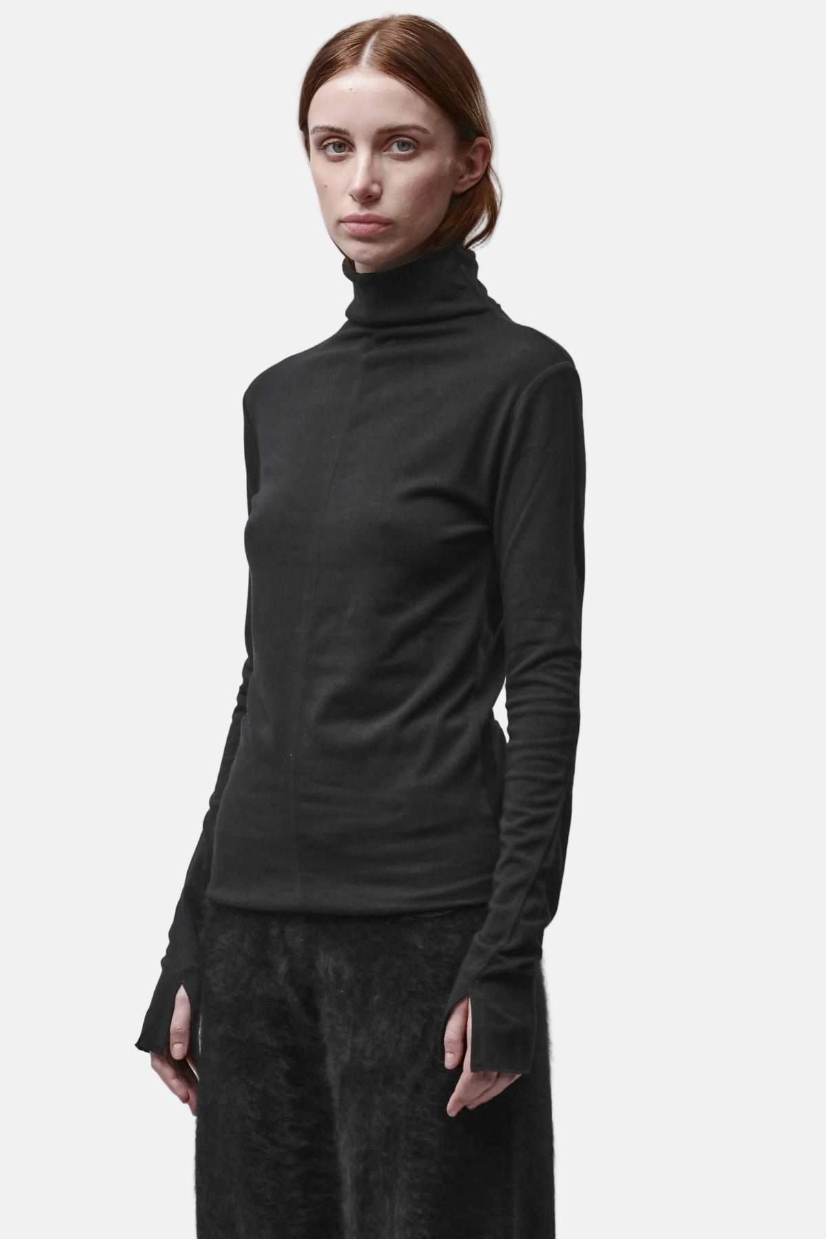 Thom/Krom W TS 627 Worked T-Shirt in Black, Ansicht 3