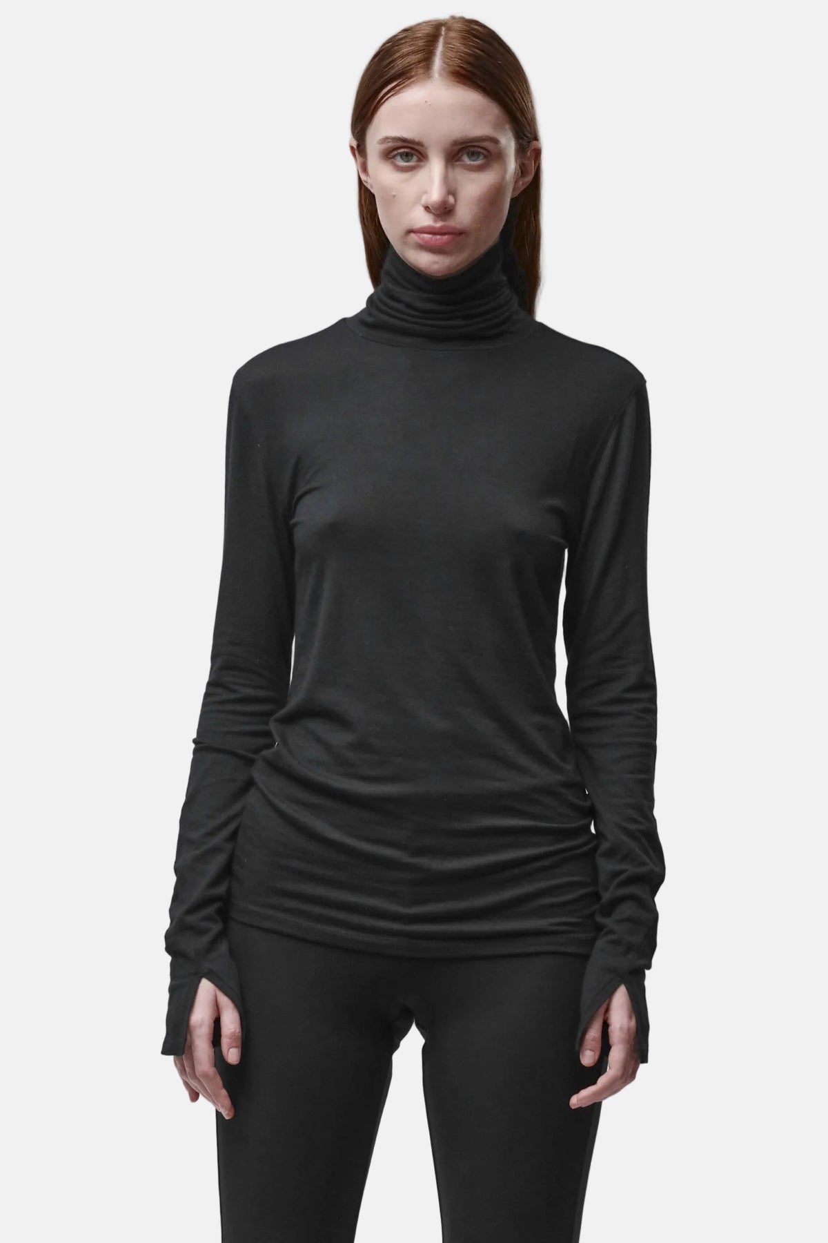 Thom/Krom W TS 637 Worked T-Shirt in Black, Ansicht 2
