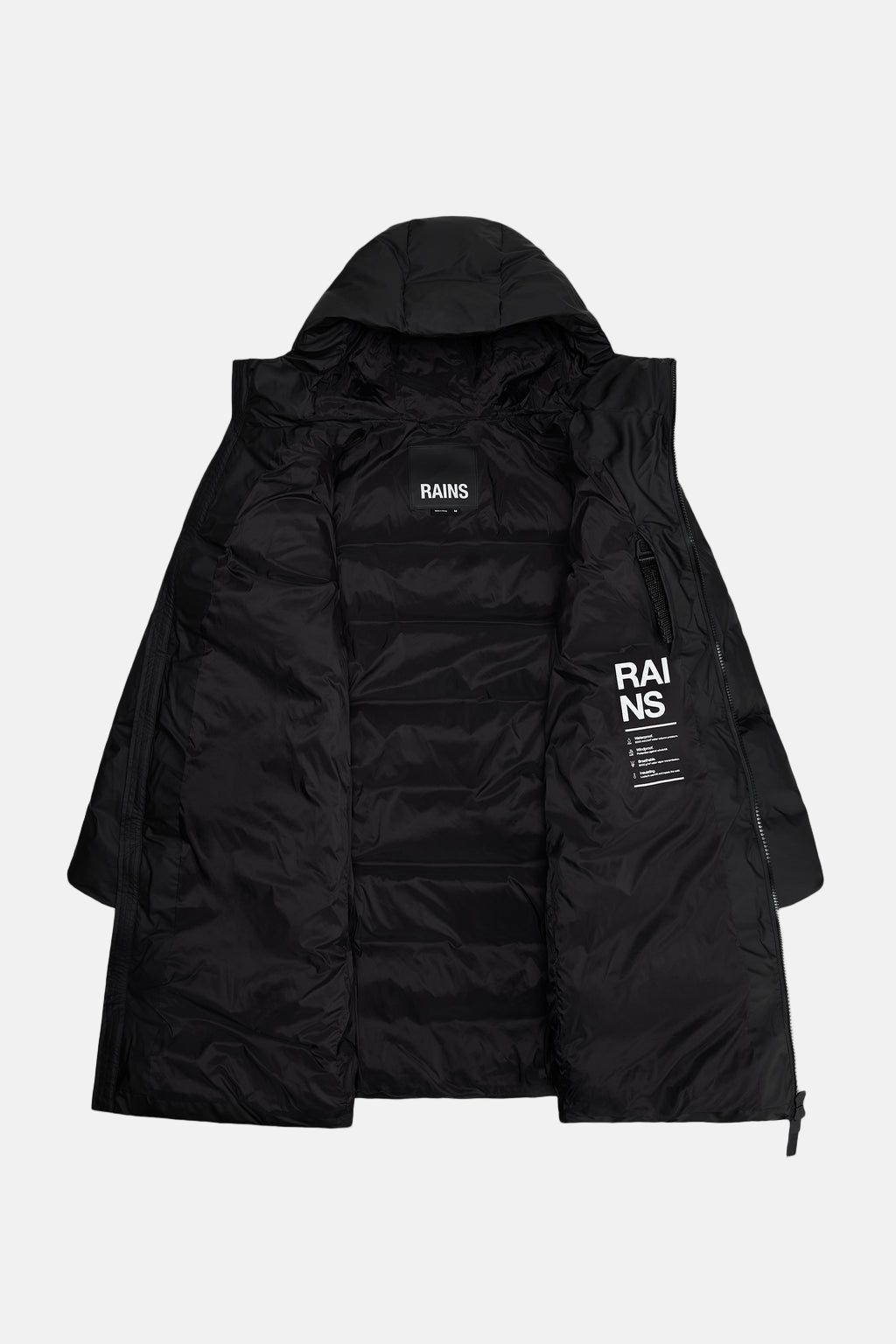 Rains Longer Alta W3T4, Spill, Puffer-Jacke