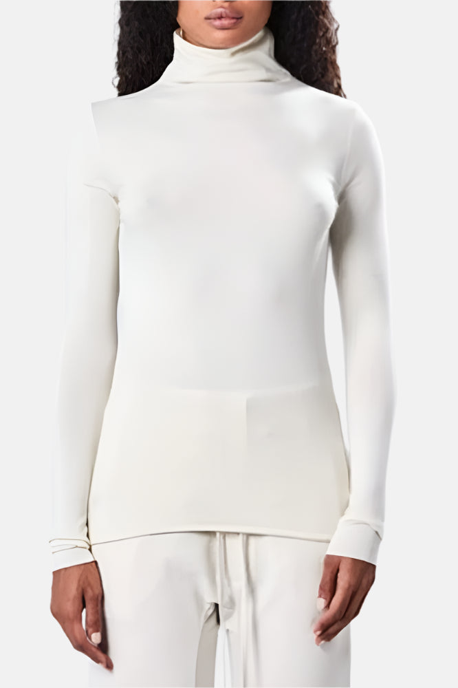 W TS 492, Bone, turtleneck sweater