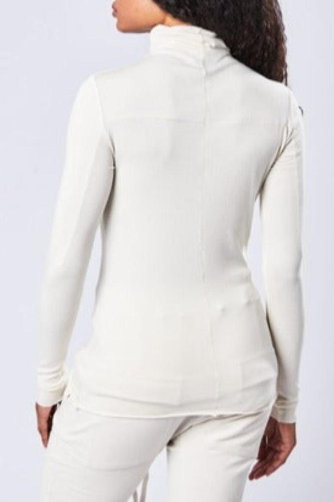 W TS 492, Bone, turtleneck sweater