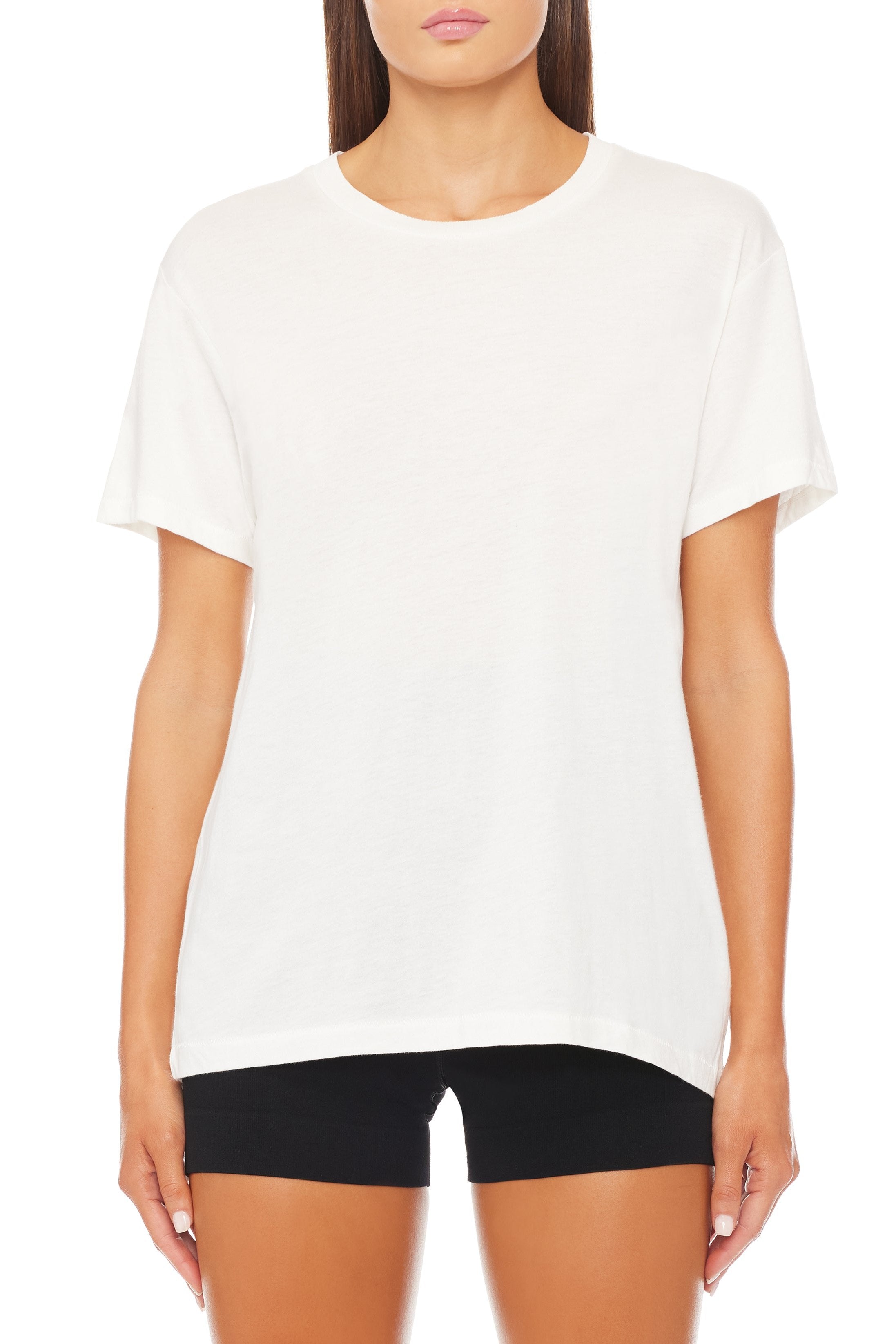 Éterne Short Sleeve, Ivory Boyfriend Shirt