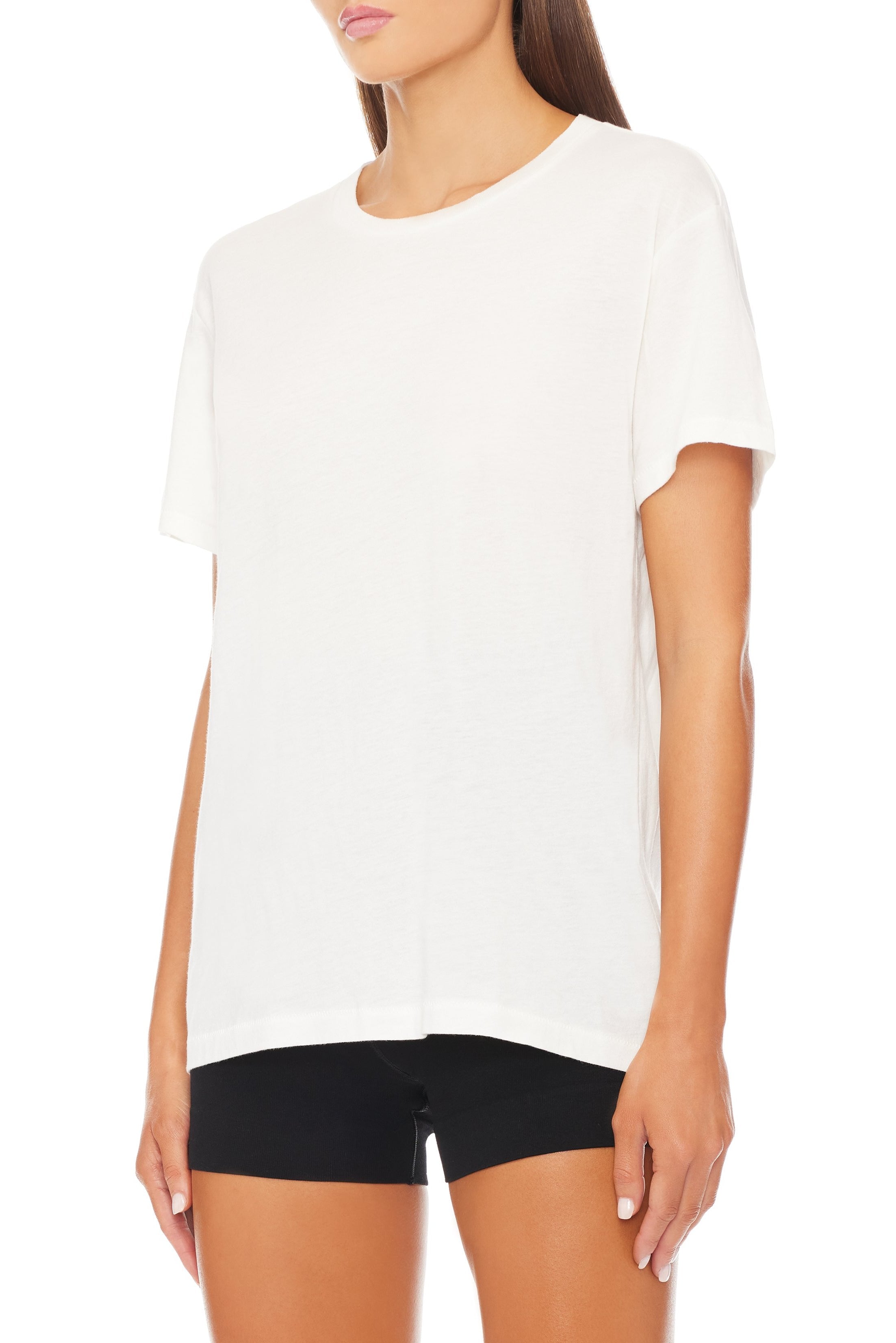 Éterne Short Sleeve, Ivory Boyfriend Shirt