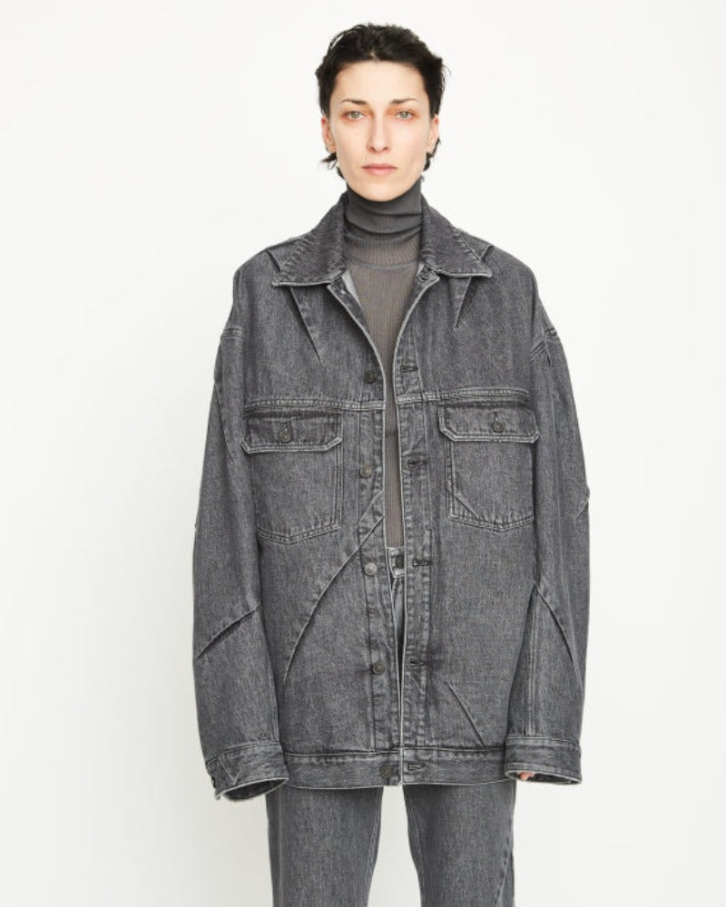 Denim Jacket, Grey, Jeansjacke