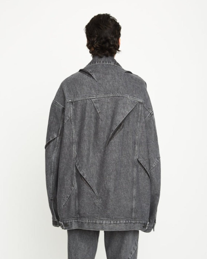 Denim Jacket, Grey, Jeansjacke