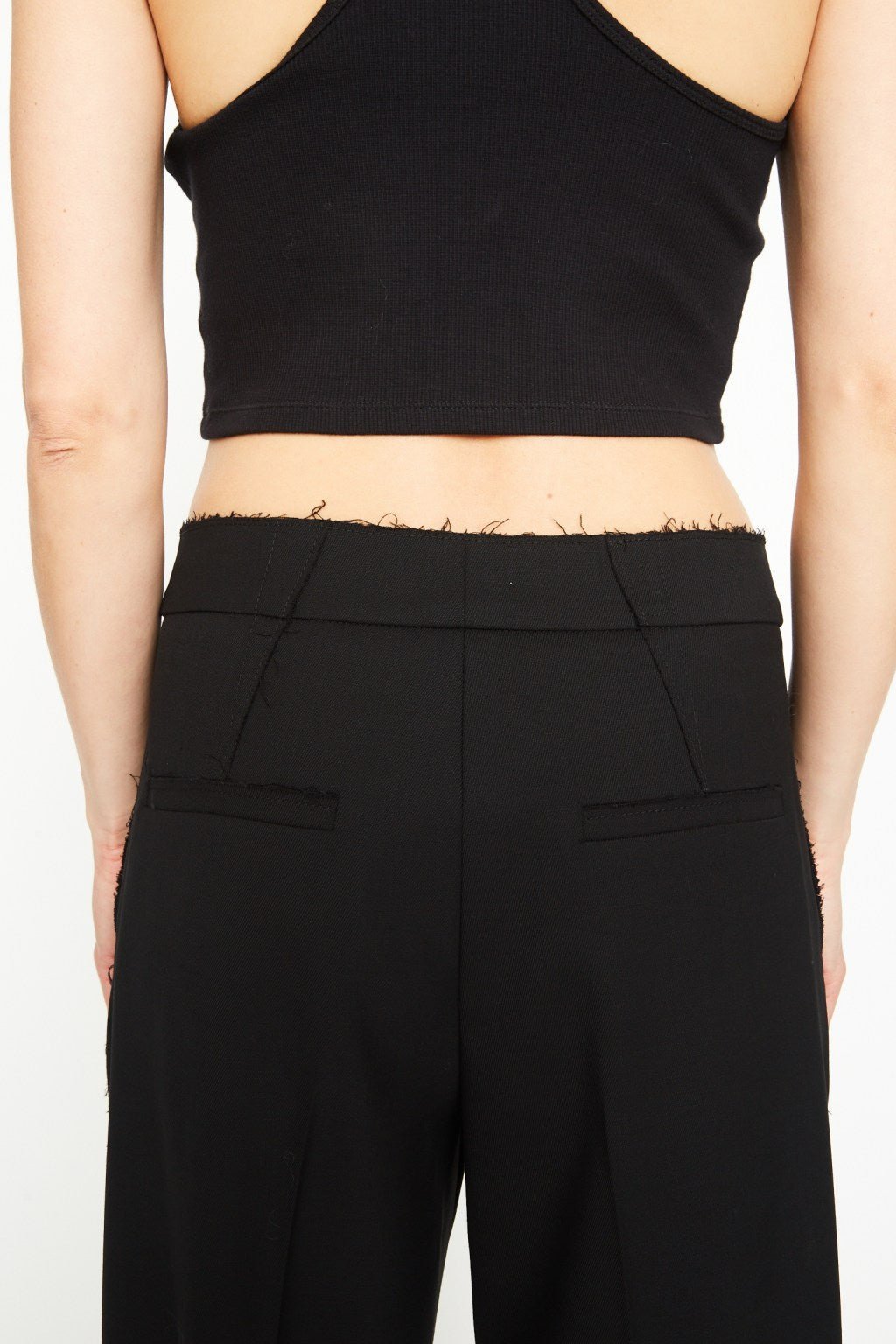Straight leg trousers, black, trousers