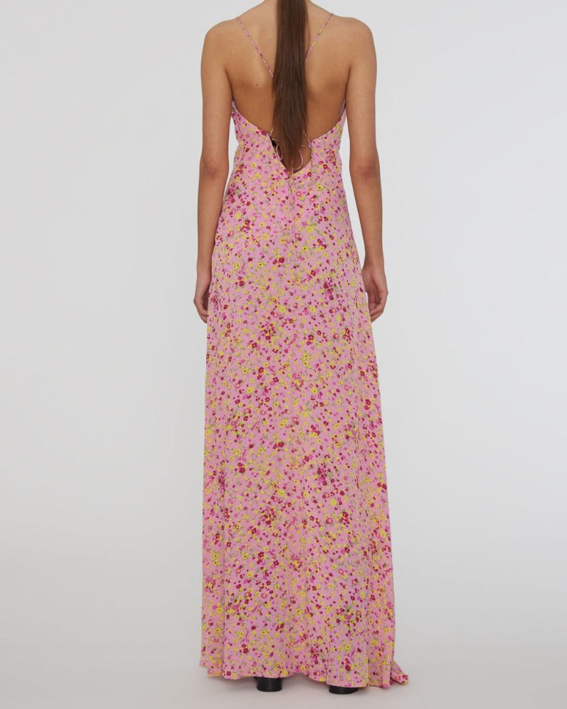 Jacquard Maxi Slip, Fuchsia Pink, Kleid