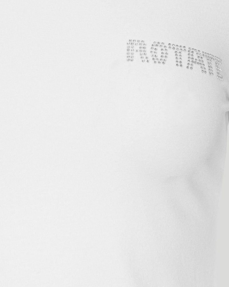 Rotate Long Sleeve Logo, Bright White, T-Shirt