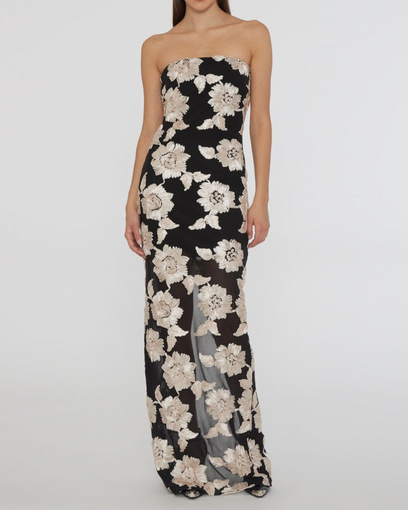 Flower Mesh Tube, Cream, Kleid