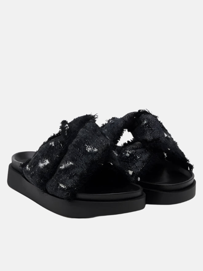 INUIKII Soft Crossed Jeans, Black, Slipper
