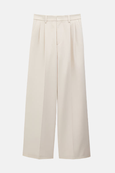 Darcey Cotton Linen, Ivory, trousers