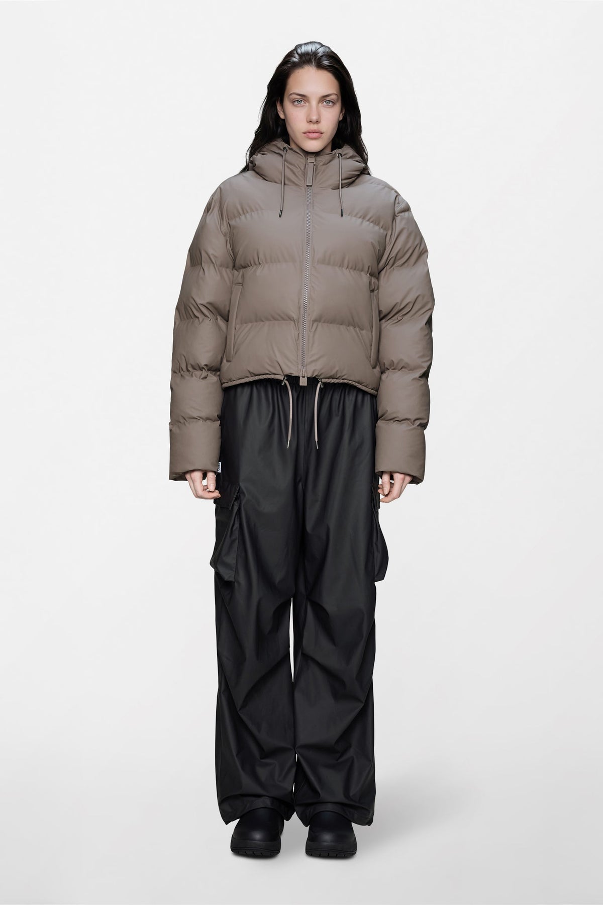 Rains Alta Short Puffer, Cinder, Jacke