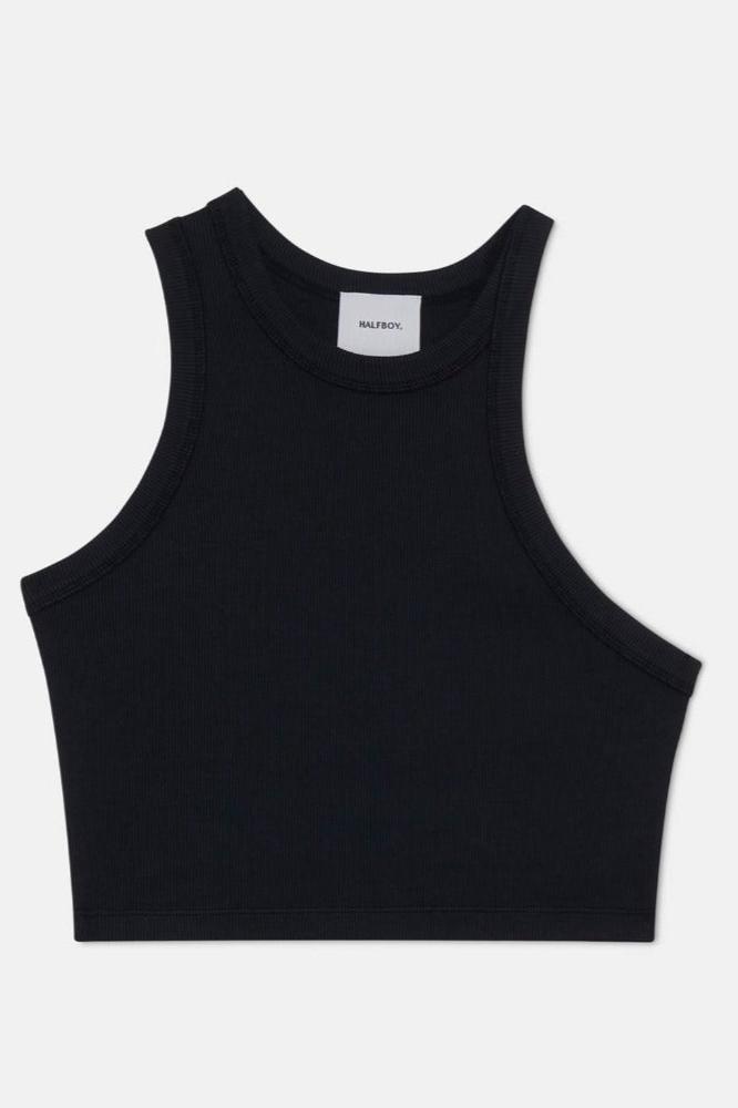Halfboy Halfboy Tank Top Crop, Black, Top