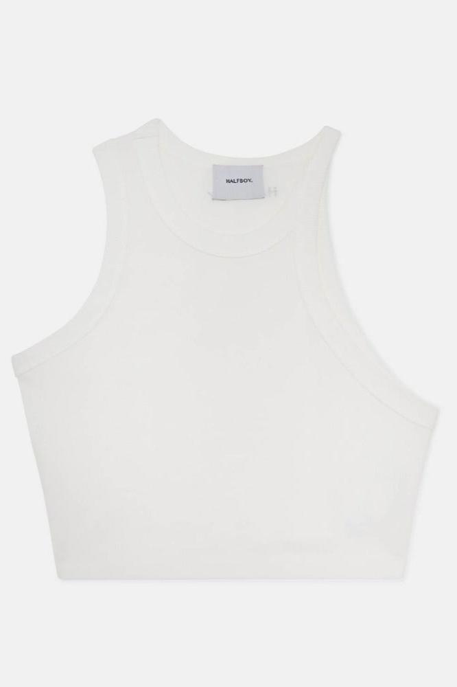 Halfboy Halfboy Tank Top Crop, Optic White, Top
