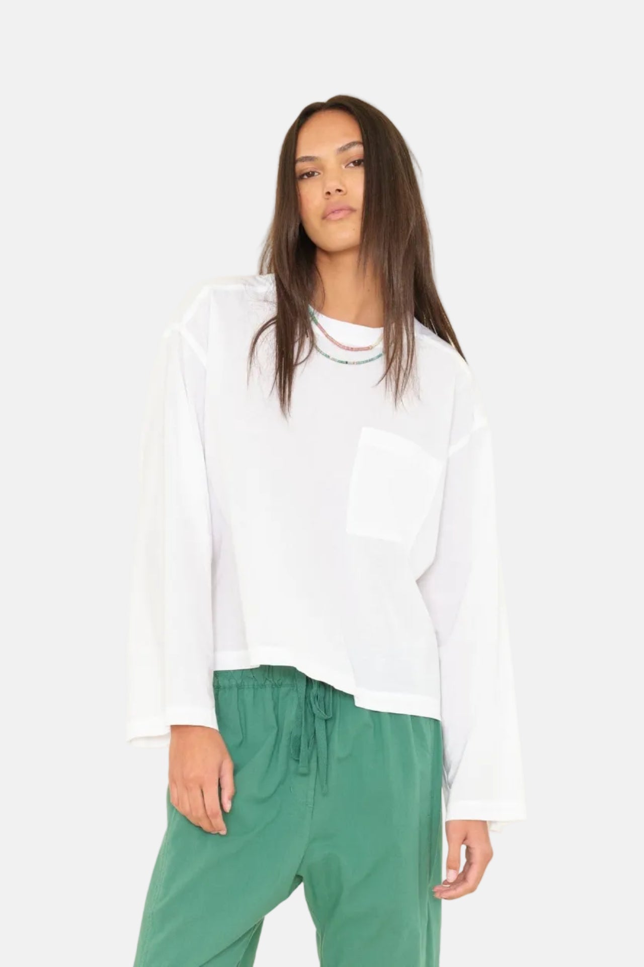 Xírena Jordana, White, Shirt