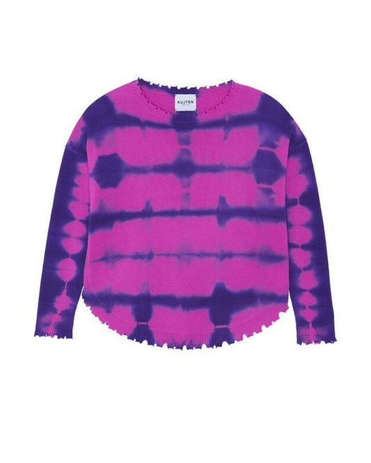 Mela Stripe Dye, Violet Inida, Cashmere Sweater