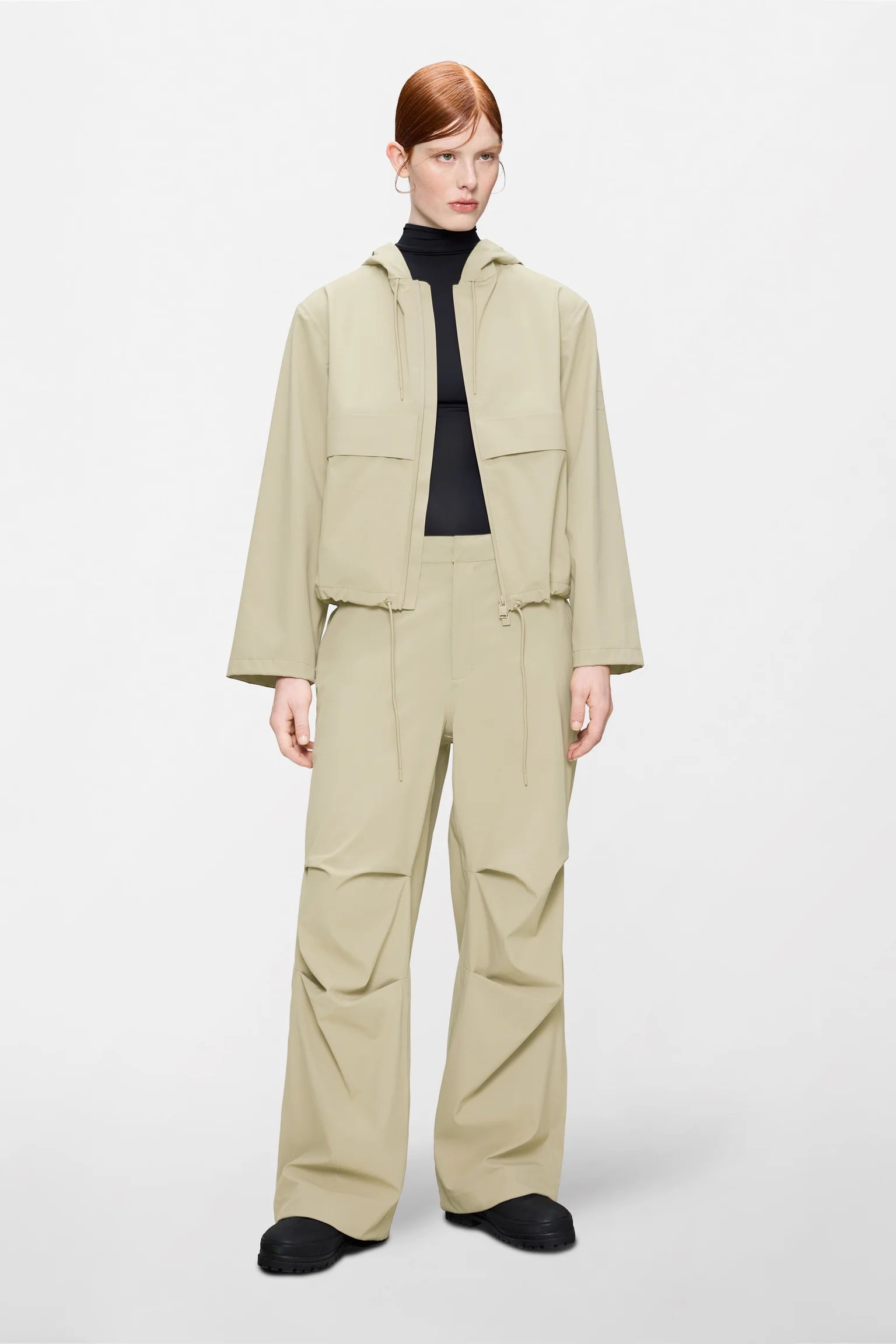 Rains Hardshell Short String, Beige, Jacke