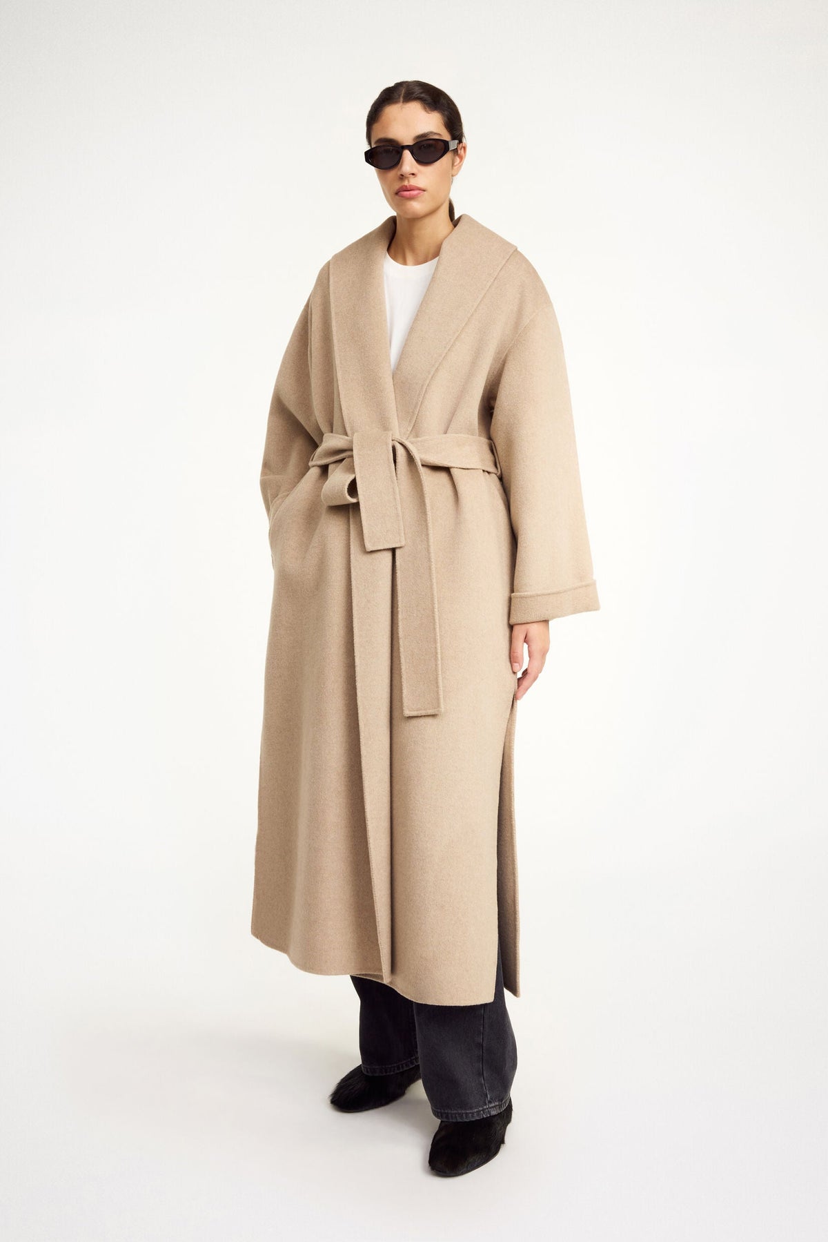 By Malene Birger Trullem Mantel in Grey Brown Melange – Ansicht 2