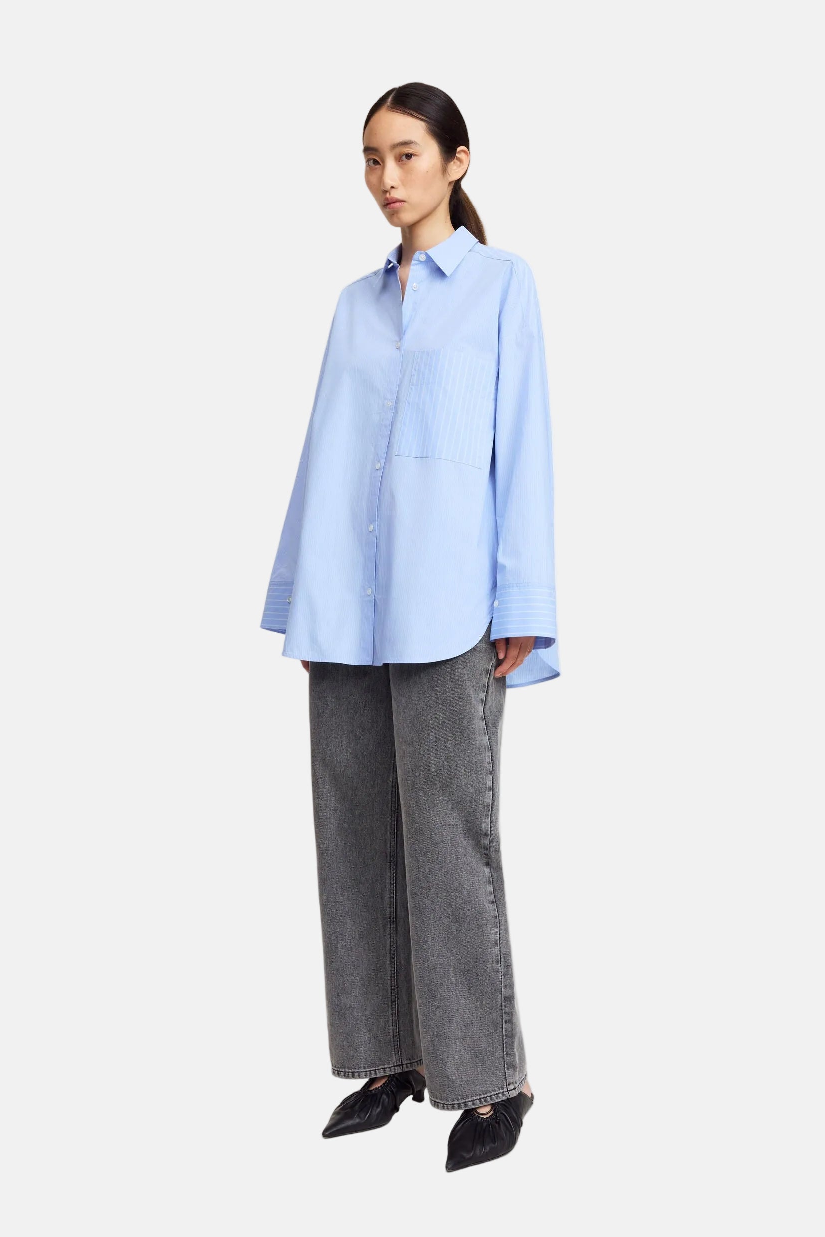 By Malene Birger Derris, Blue Iris Stripe Small, Bluse