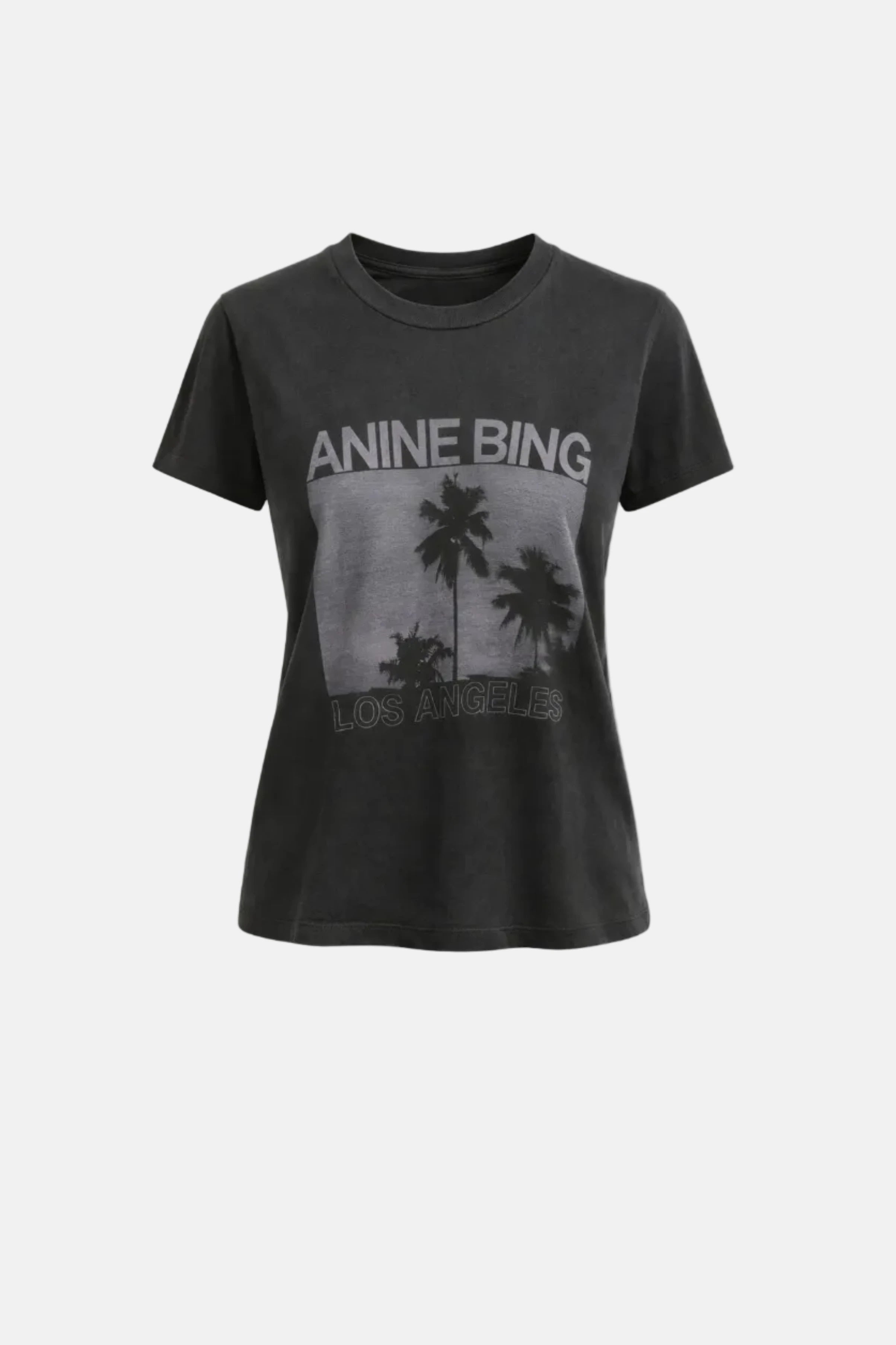 Anine Bing, Cade Tee Palms, Washed Grey, Shirt