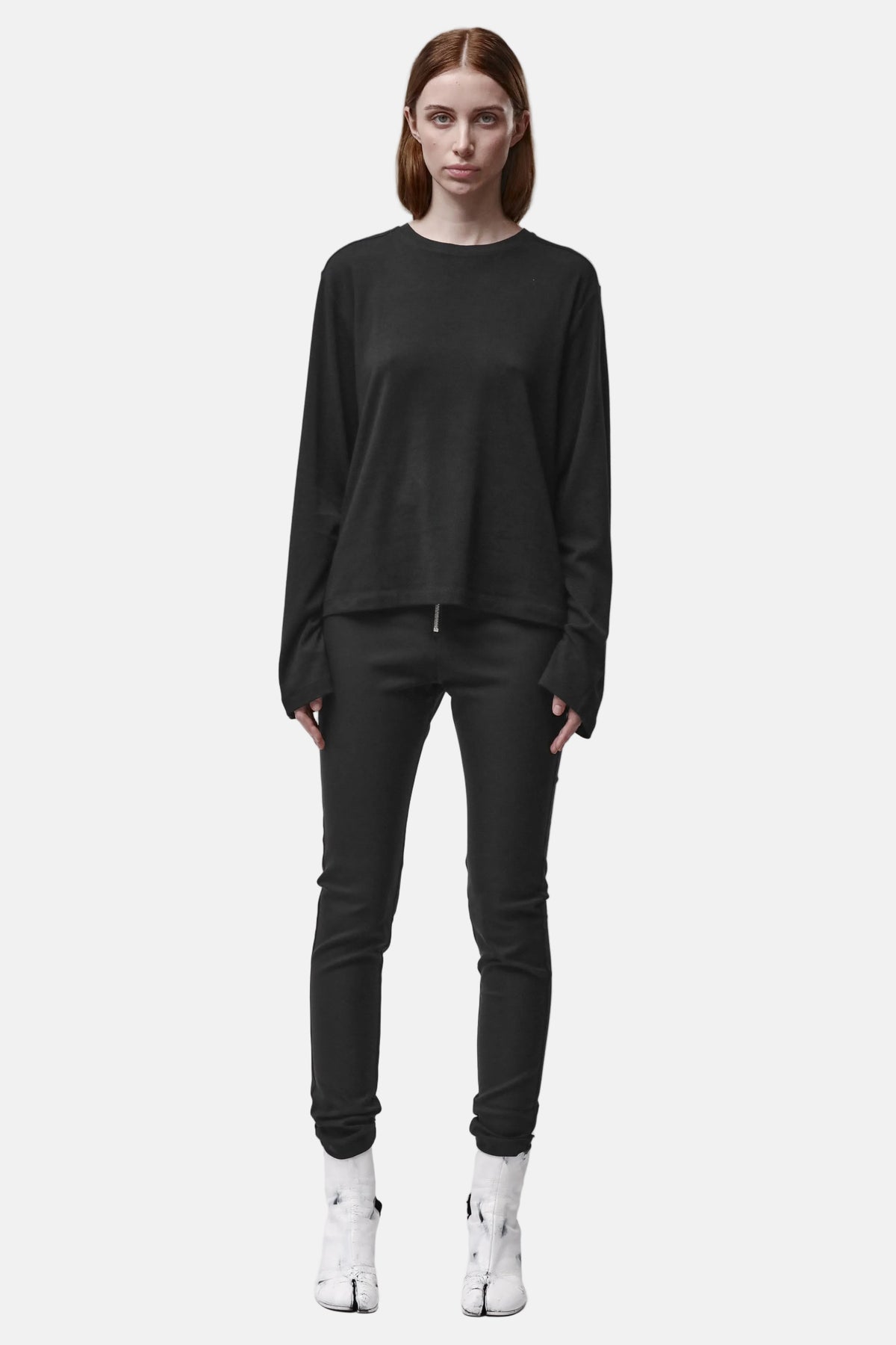 Thom/Krom W TS 651 Worked T-Shirt in Black, Ansicht 4