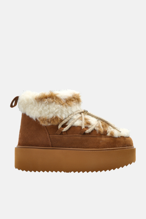 INUIKII Teddy Platform, Ecru, Schuhe