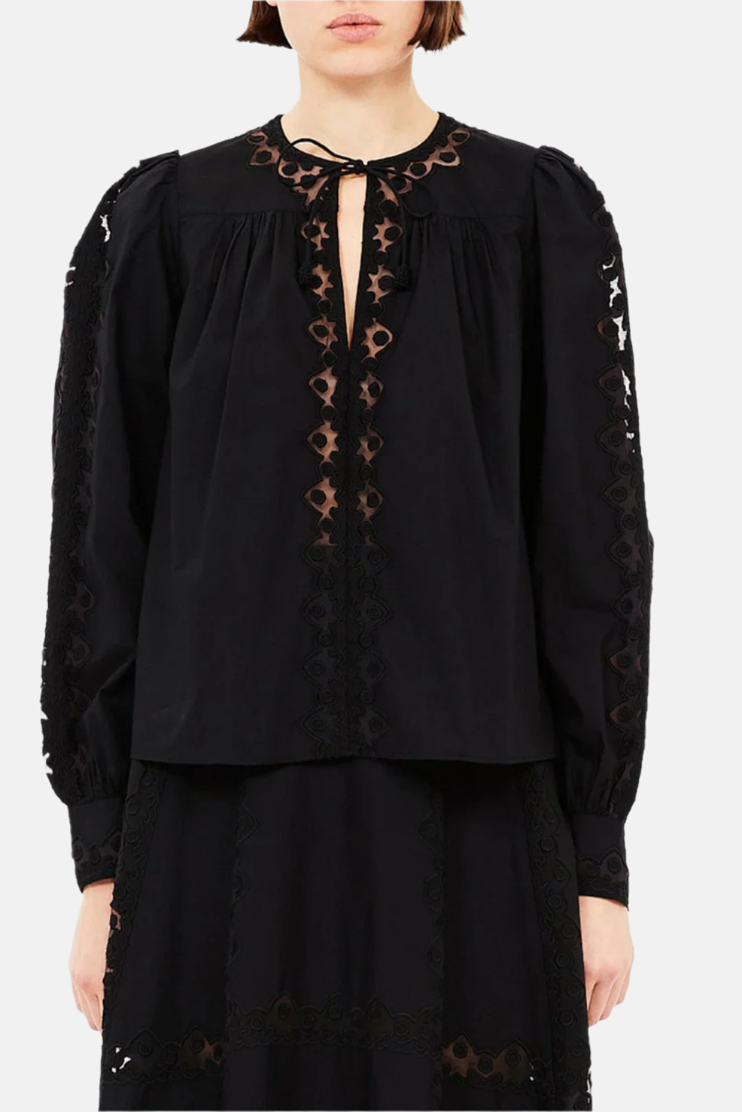 Ulla Johnson Kady, Noir, Bluse
