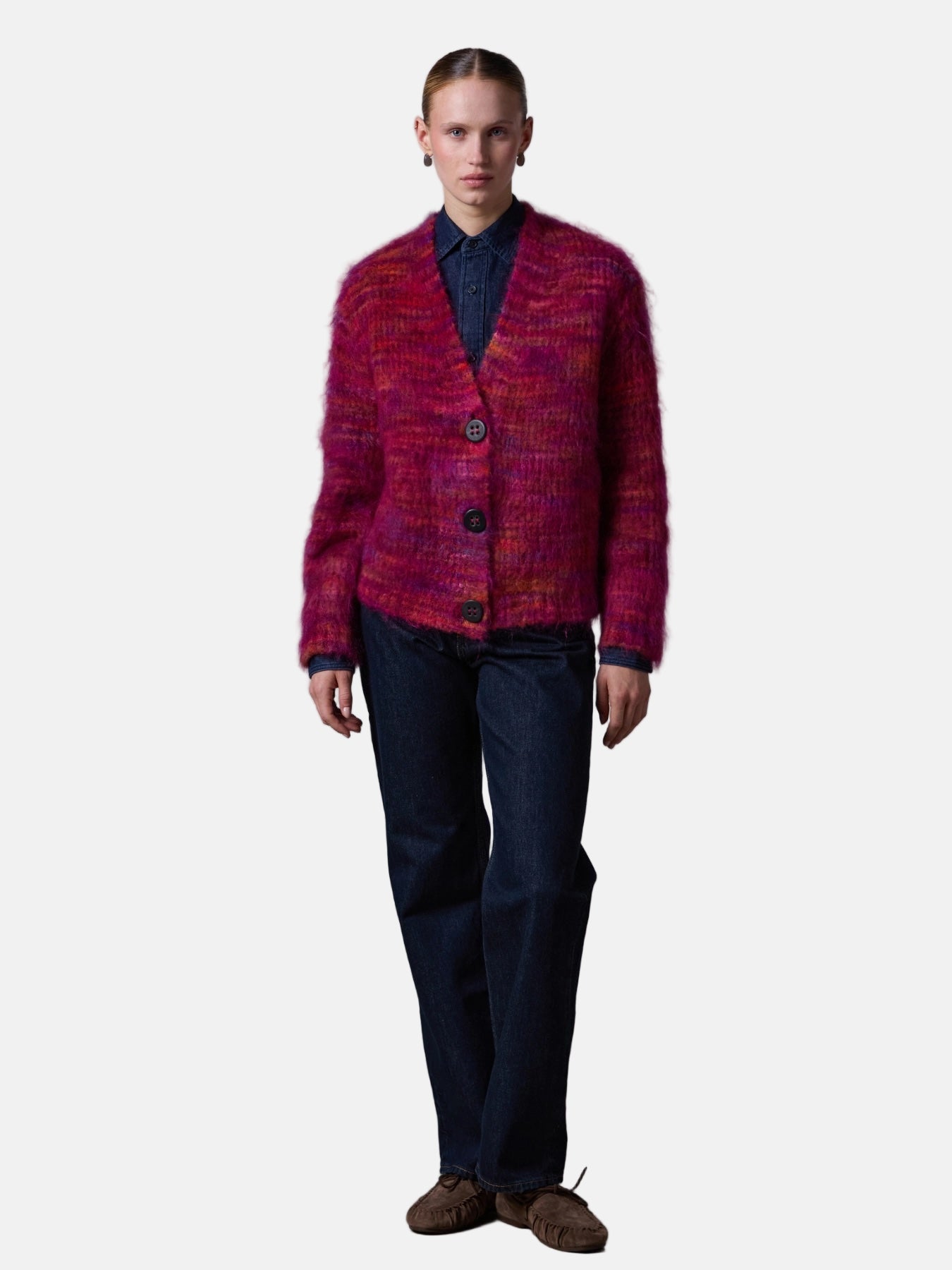 Roberto Collina, Fuxia/Cognac, Cardigan